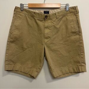 J. Crew Men's Khaki Flat Front Shorts Classic Casual Work Business